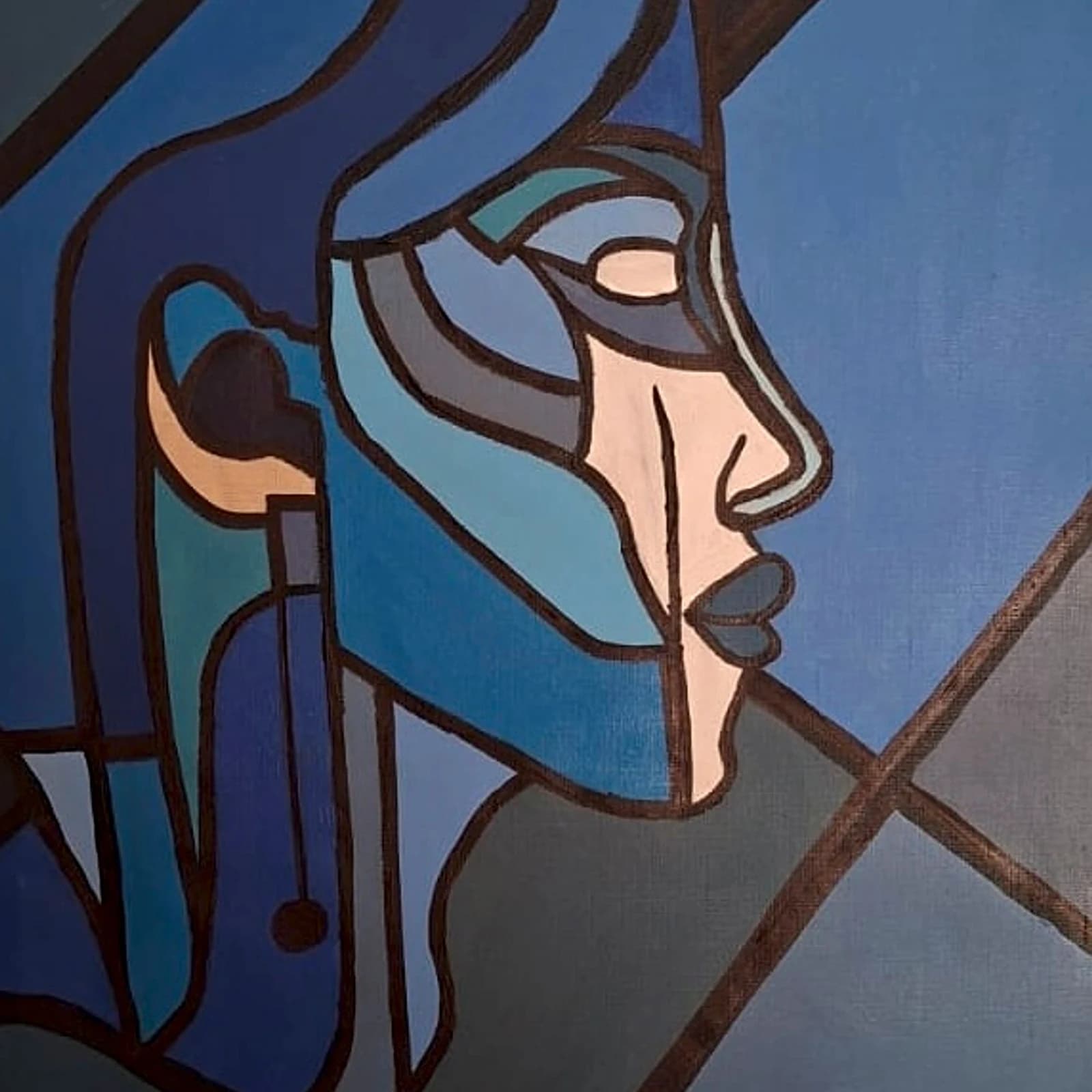 Retrat en blau